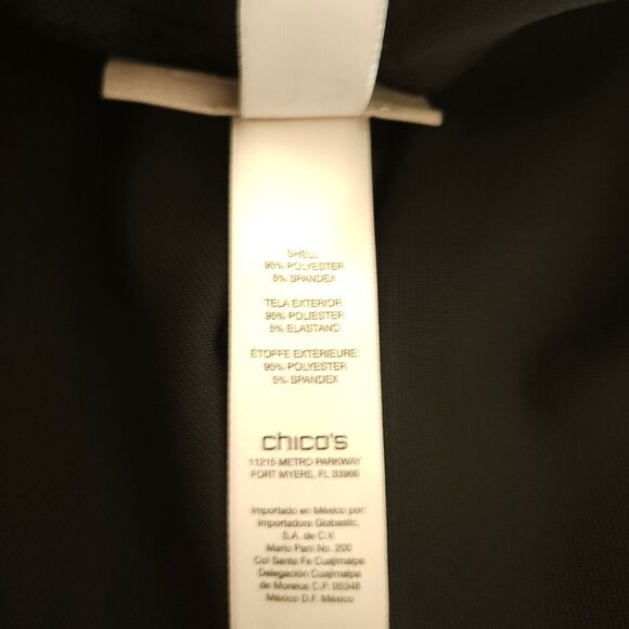 NWT Chico's .5R Womens 6 Black Pull On Stretch Slim Straight Ariana Pants - Picture 5 of 9